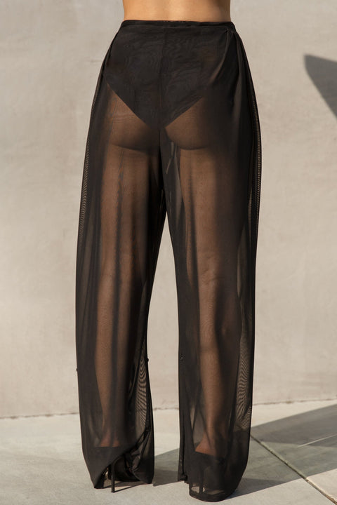 Pleated Sheer Pant