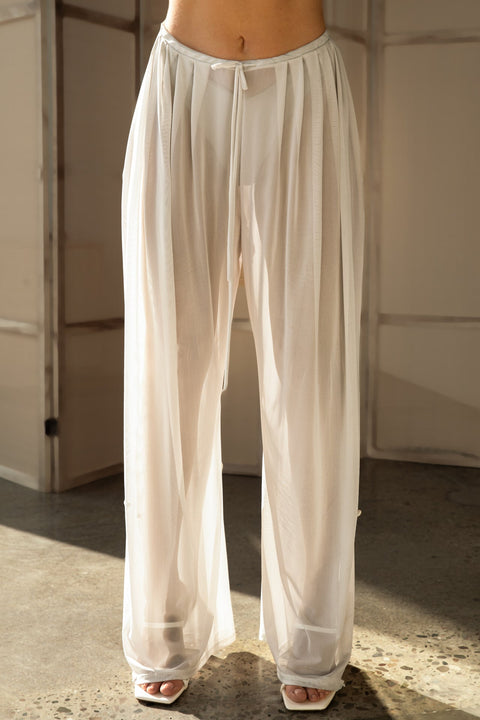 Pleated Sheer Pant