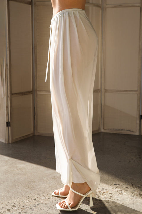 Pleated Sheer Pant